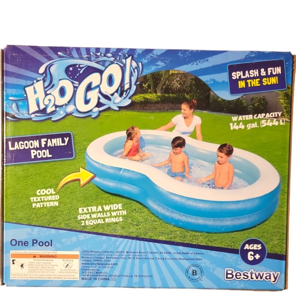 1 NWT H2o Go Lagoon Family Pool 144 Gal Bestway Kid's  6+ - Picture 3 of 9